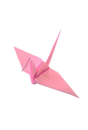 Paper Bird Origami Rose Quartz Event Decor Paper Bird Origami Paper Swan 1 Japanese Origami Paper Cranes In Pale Pink