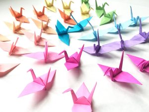 Paper Crane Origami 100 Pastel Colored Japanese Origami Crane Paper Crane Origami Cranes Paper Cranes