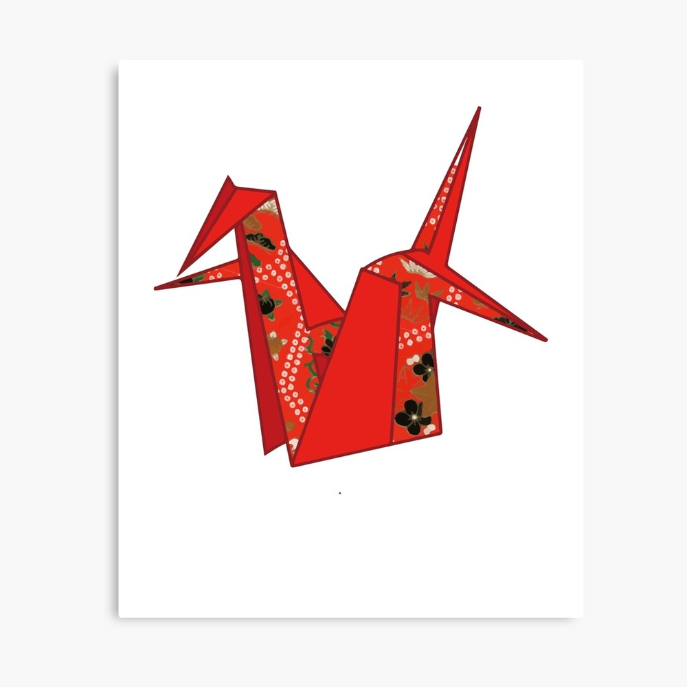 Paper Crane Origami Paper Crane Origami Beautiful Artistic Graphic Tee Canvas Print