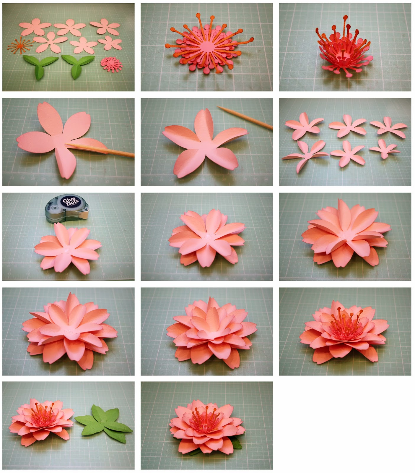 Paper Flower Origami 3D Model Bits Of Paper Cherry Blossom 3d Paper Flowers Diy Fun Tips