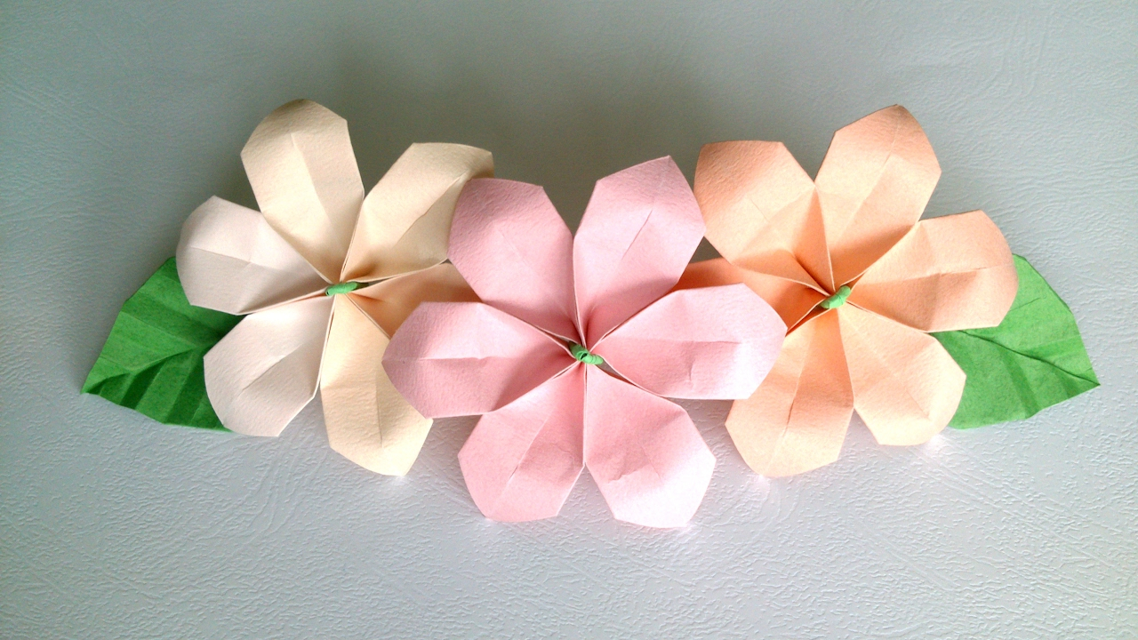 Paper Flower Origami 3D Model Origami Flower Ute And Easy Paper Flowers For Decoration