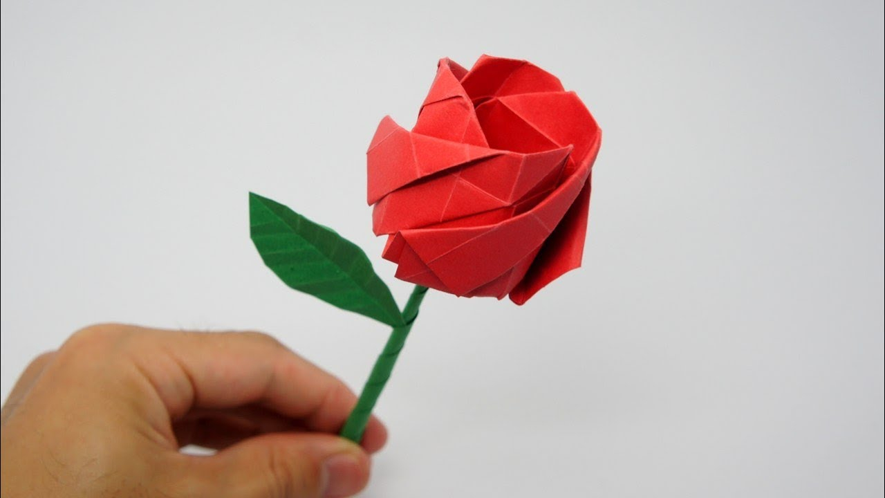 Paper Flower Origami 3D Model Origami Rose Jo Nakashima