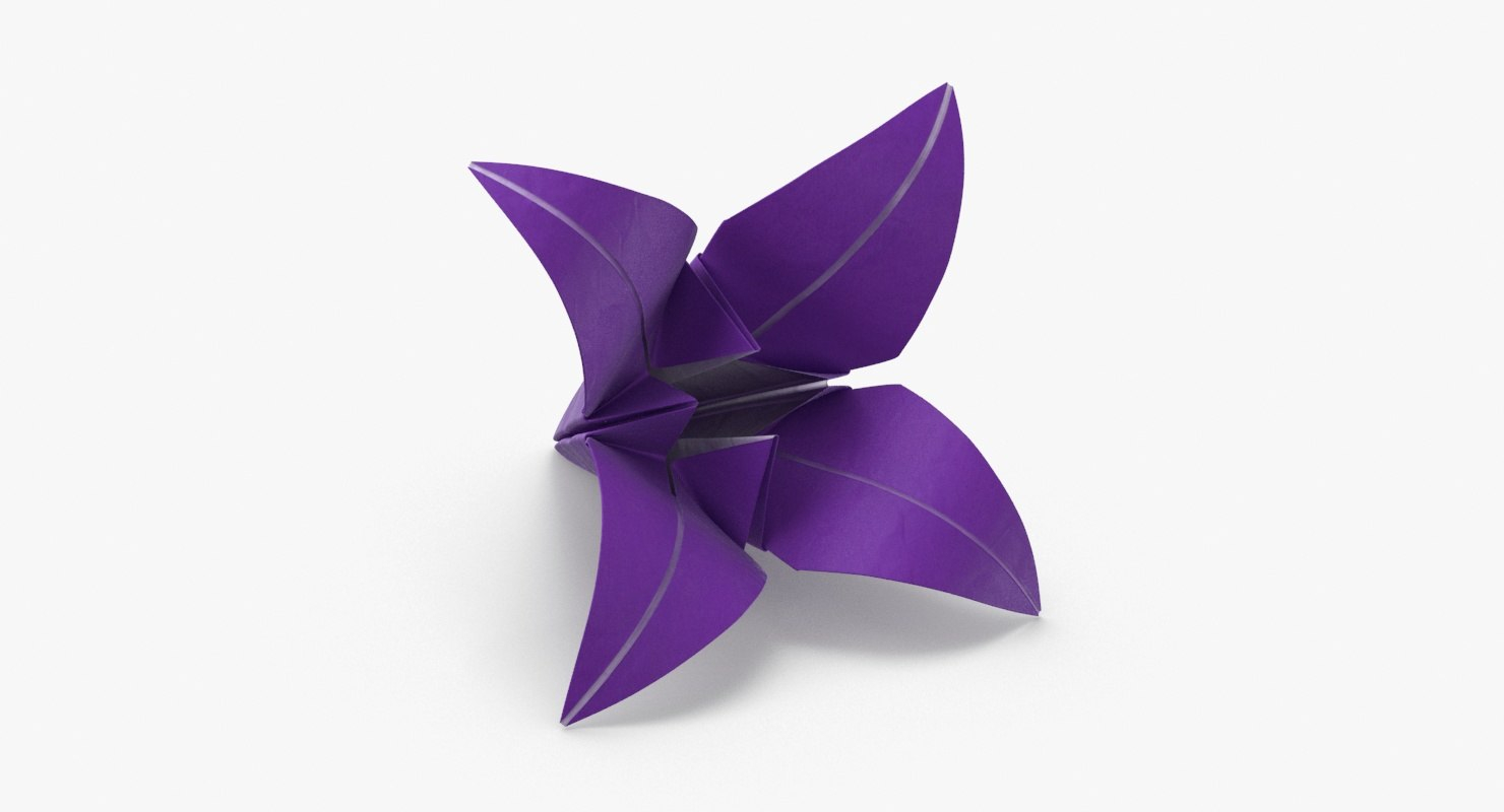 Paper Flower Origami 3D Model