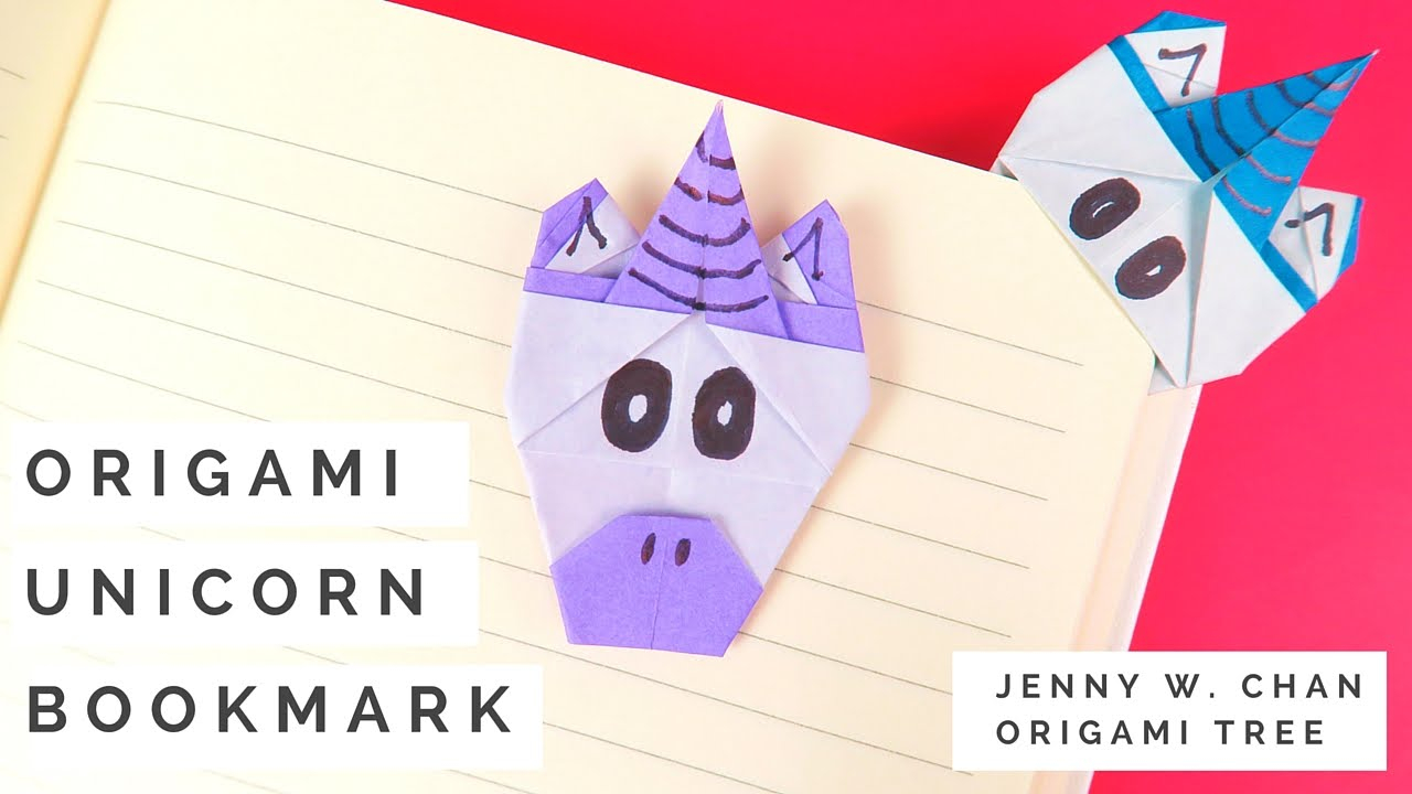 Paper Origami Blog Origami Unicorn Bookmark Tutorial How To Make A Paper Unicorn Bookmark Collab With Red Ted Art