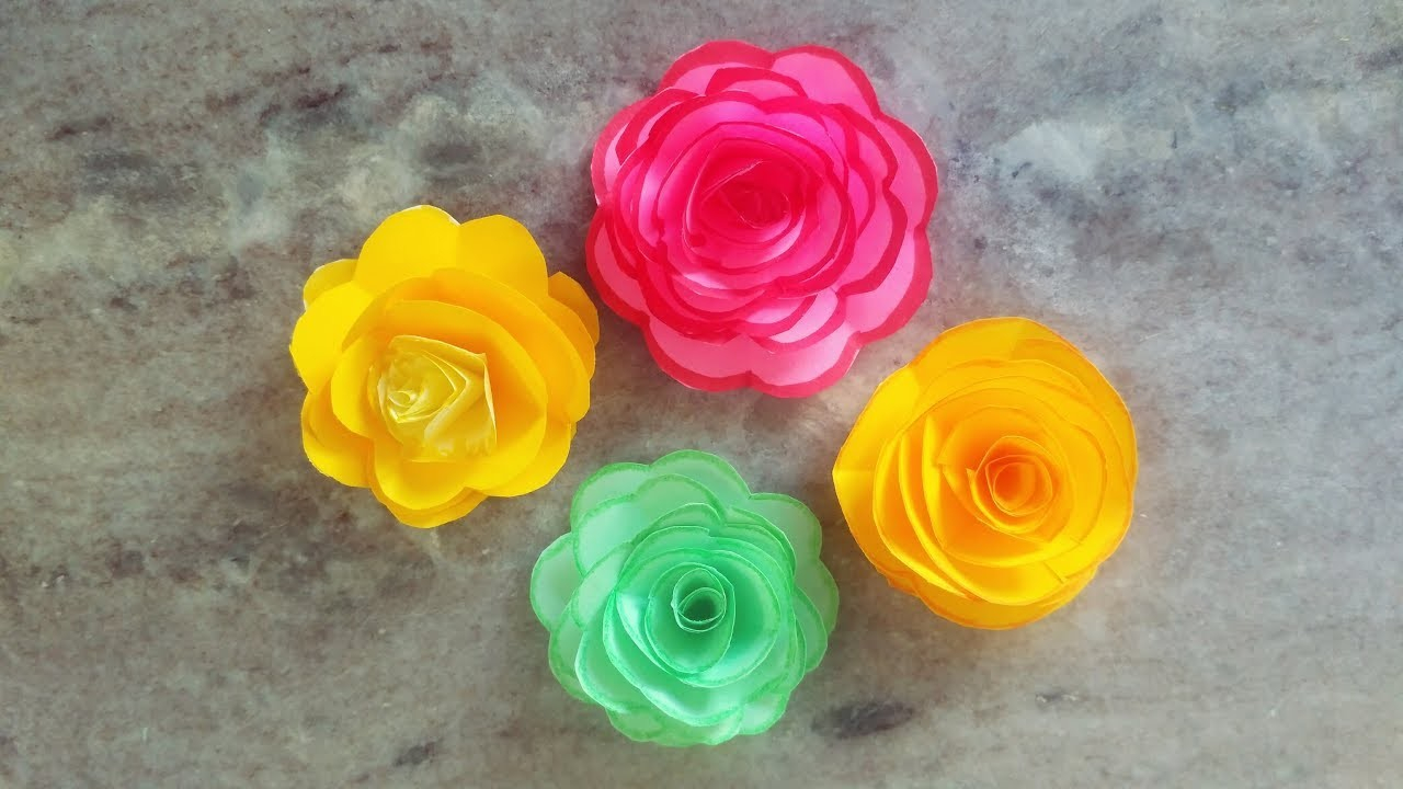 Paper Rose Origami How To Make A Simple Paper Rose Origami Paper Rose Diy Paper Rose