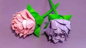 Paper Rose Origami Origami Rose Modulareasy Paper Rose Ideas For Party Decoration