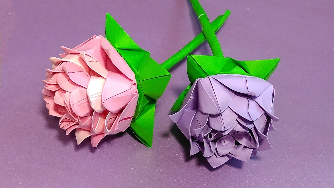 Paper Rose Origami Origami Rose Modulareasy Paper Rose Ideas For Party Decoration