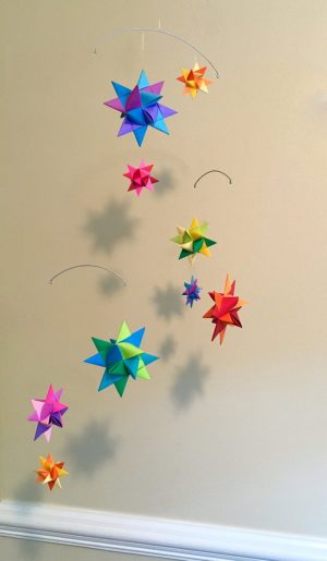 Paper Star Origami Ba Crib Mobile Origami Paper Stars Carina Multi