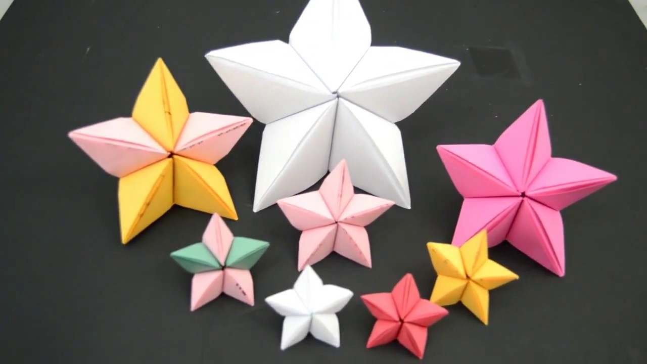 Paper Star Origami Christmas Craft Ideaspaper Christmas Star3d Paper Starorigami Christmas Star