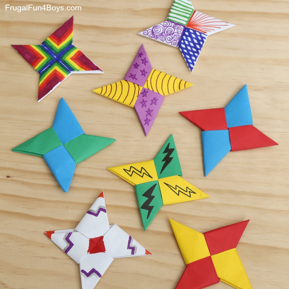 Paper Star Origami How To Fold Paper Ninja Stars Frugal Fun For Boys And Girls