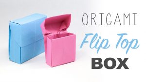 Printable Origami Box Instructions Origami Flip Top Box Tutorial Diy