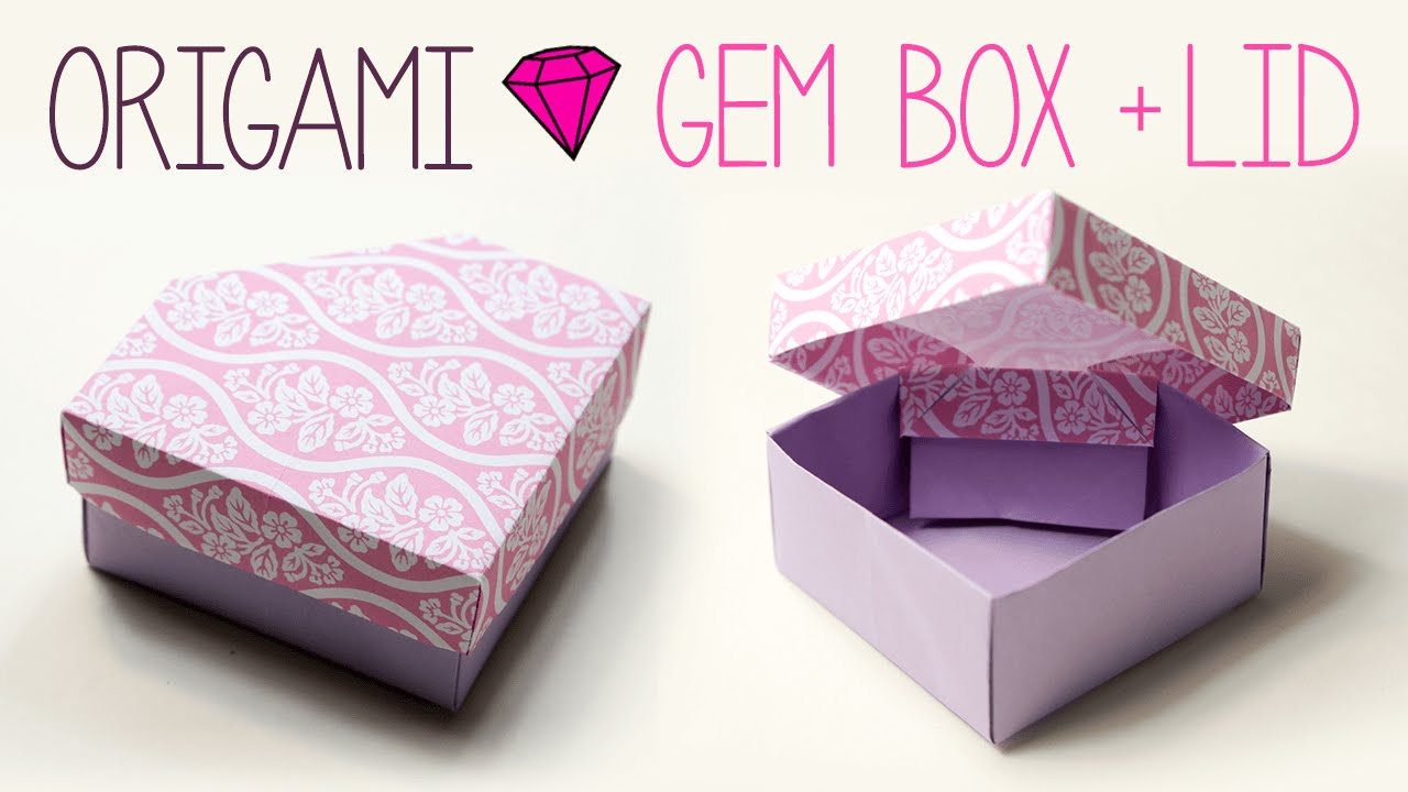 Printable Origami Box Instructions Origami Gem Box With Lid Diy