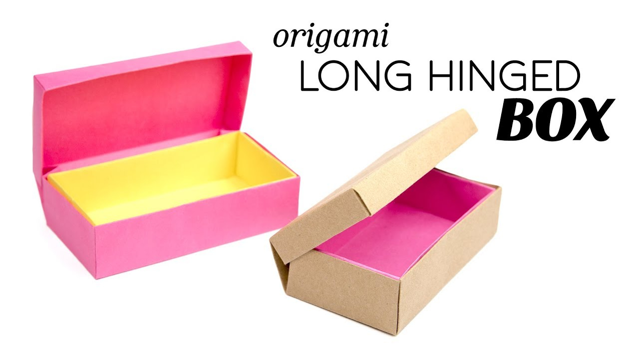 Printable Origami Box Instructions Origami Long Hinged Box Tutorial Treasure Chest Box Paper Kawaii