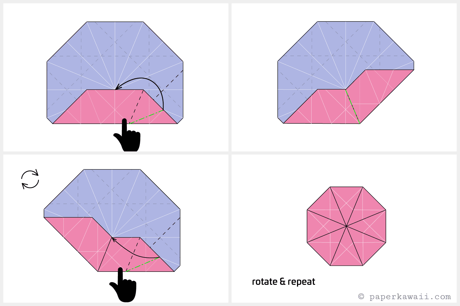 Printable Origami Box Instructions Origami Octagonal Tato Instructions