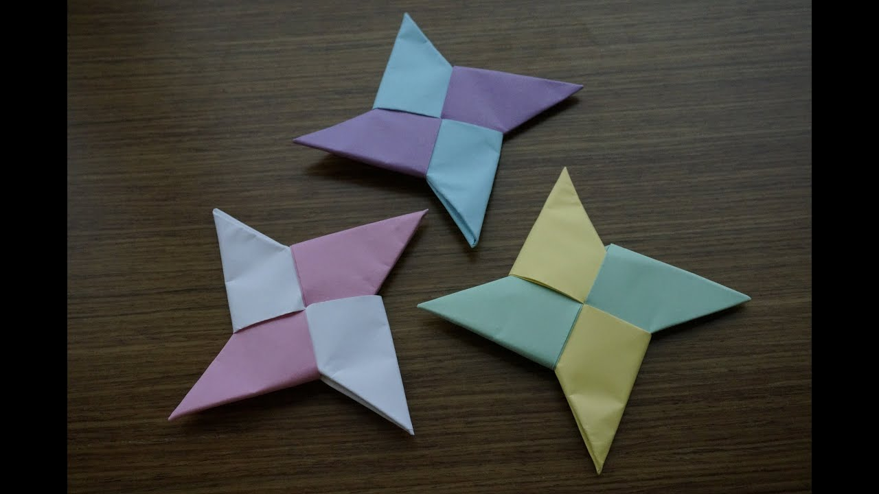 Printer Paper Origami How To Make A Paper Ninja Star Easy Origami For Beginners Using Printer Paper