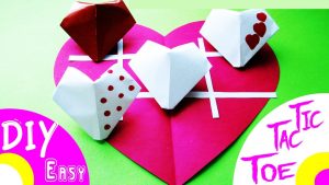Puffy Heart Origami Diy Origami How To Make 3d Paper Puffy Heart Tic Tac Toe
