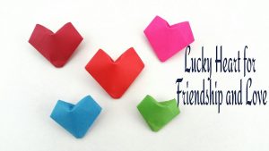 Puffy Heart Origami How To Make A 3d Paper Lucky Puffy Heart For Friendship And Love Valentine Origami Tutorial