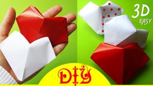 Puffy Heart Origami Origami How To Make A Paper Puffy Fold Heart 3d Diy