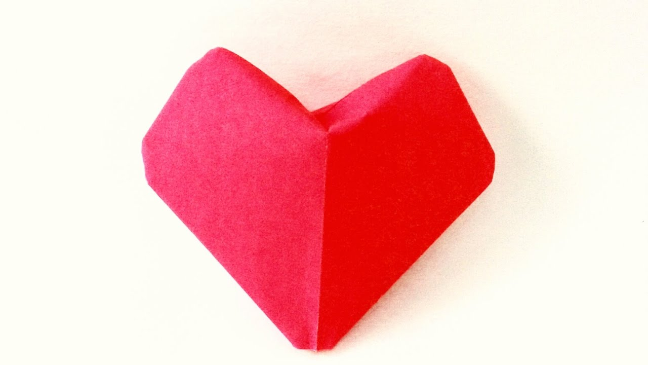 Puffy Heart Origami Origami Puffy Heart Instructions 3d Paper Heart Diy Valentines Day Ideas