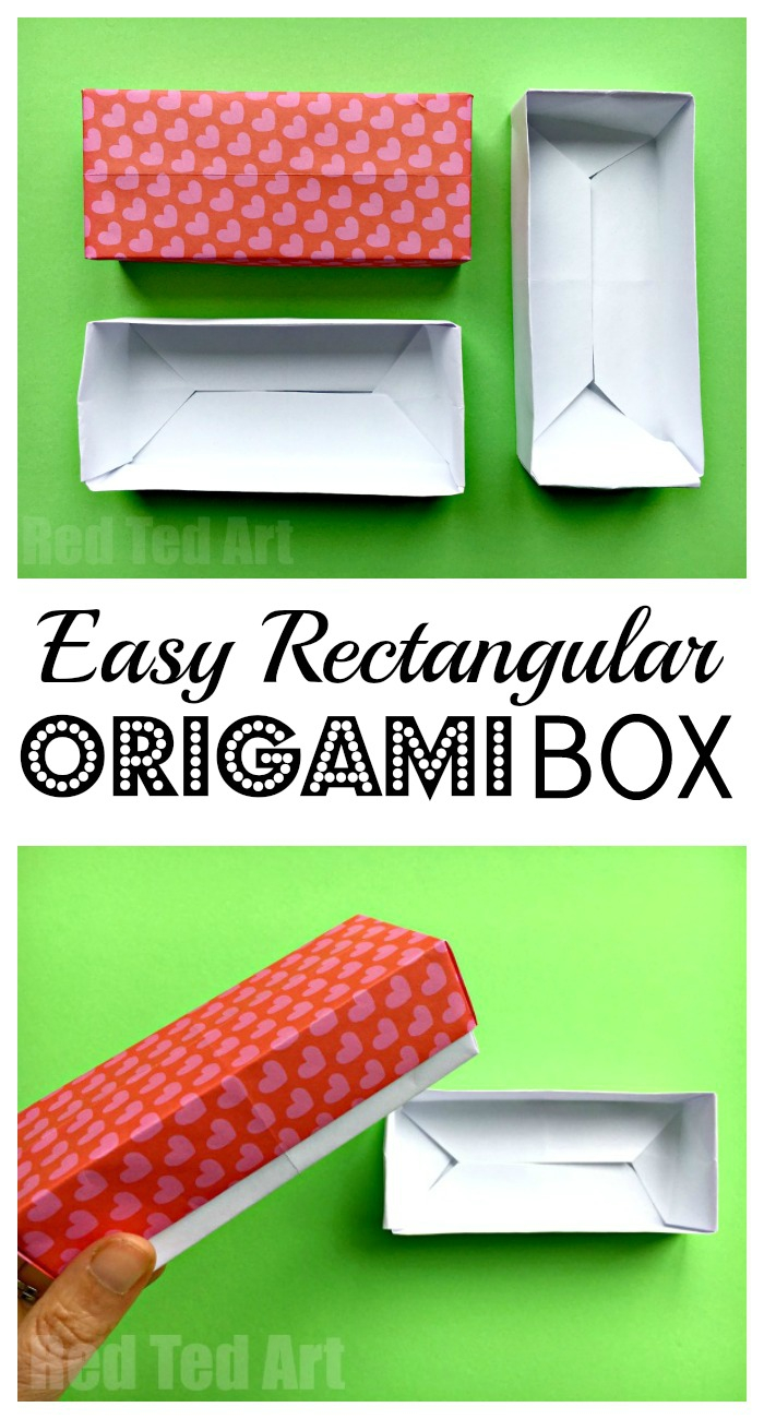 Rectangle Origami Paper Easy Rectangular Origami Box Red Ted Art