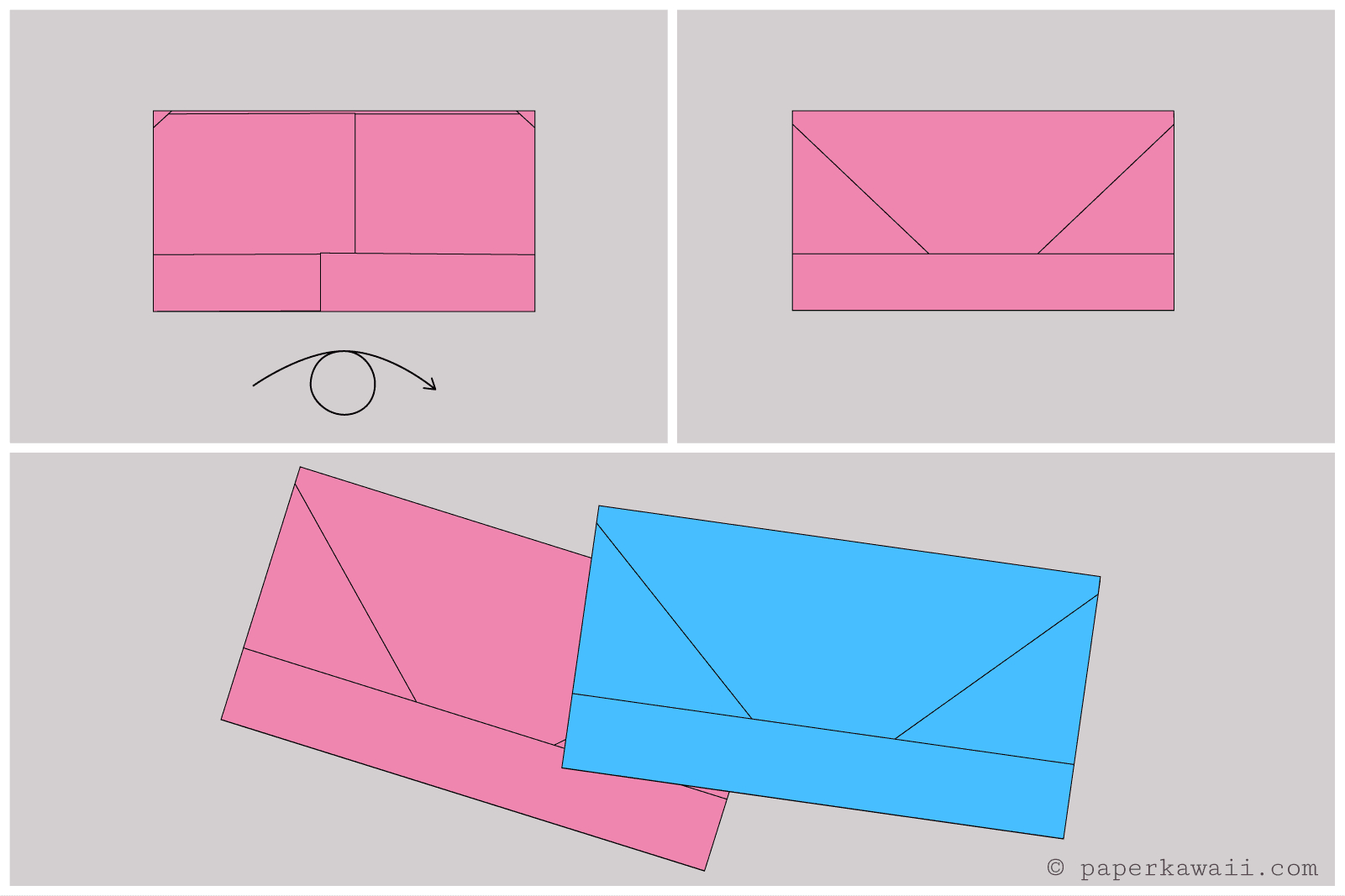 Rectangle Origami Paper Origami Money Envelope Letter Fold Tutorial