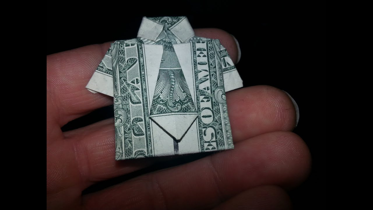 Shirt And Tie Money Origami How To Make A Dollar Bill Origami Shirt With Tie Money Transformer