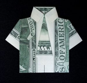 Shirt And Tie Money Origami Mini Dress Shirt With Tie Lucky Wallet Charm Money Origami Handmade Real Dollar Bill Finance Souvenir Short Sleeves Federal Reserve Banknote