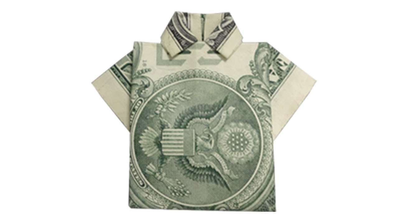 Shirt Origami Dollar How To Fold A Money Origami Shirt