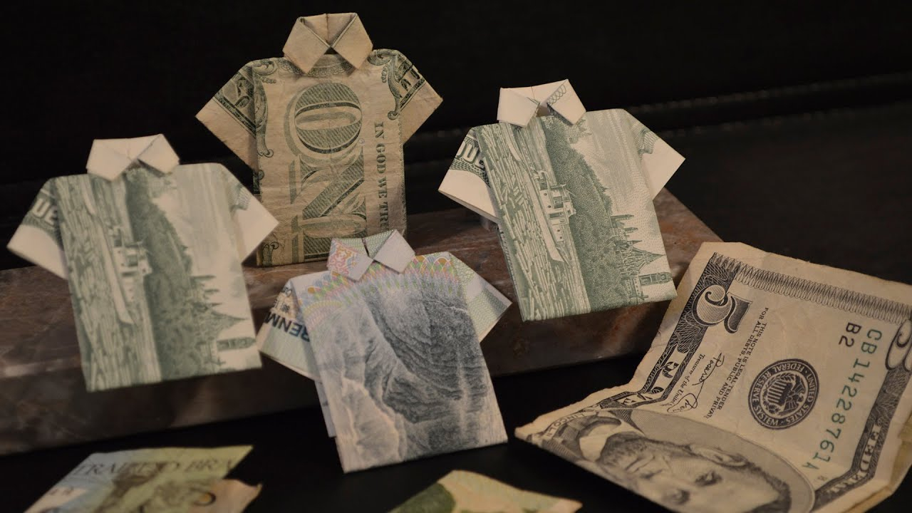 Shirt Origami Dollar How To Make A Dollar Bill Shirt