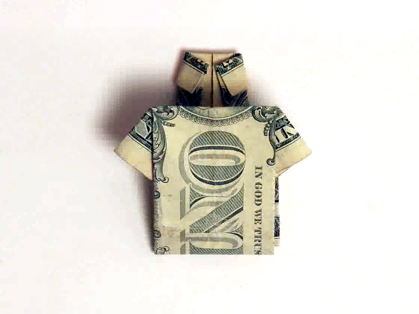 Shirt Origami Dollar How To Make A Shirt Out Of A One Dollar Bill 8 Steps