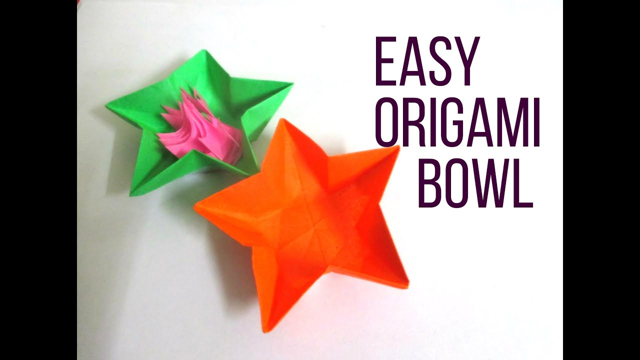 Simple Origami Bowl Easy Origami Star Bowl Simple Dish Instructions