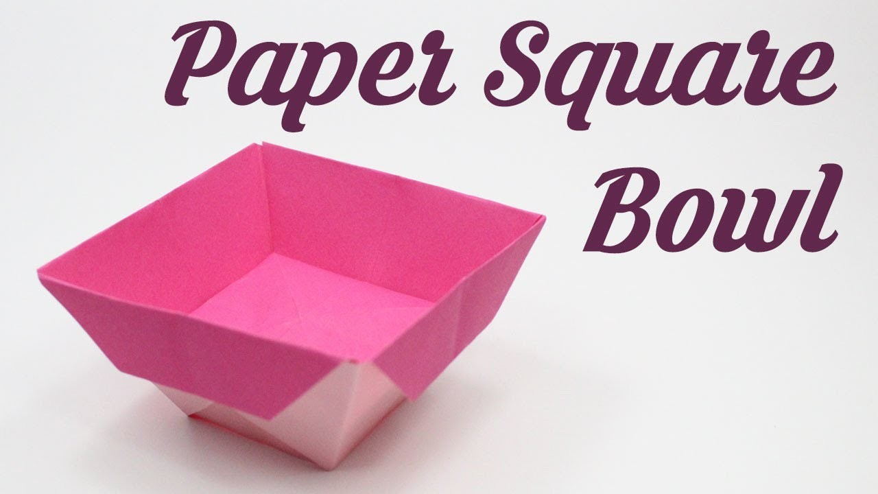Simple Origami Bowl Paper Square Bowl Easy Origami For Kids Basic Origami Simple
