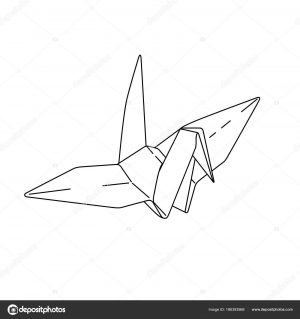Simple Origami Crane Japanese Origami Crane Tattoo Bird Origami Paper Simple Line