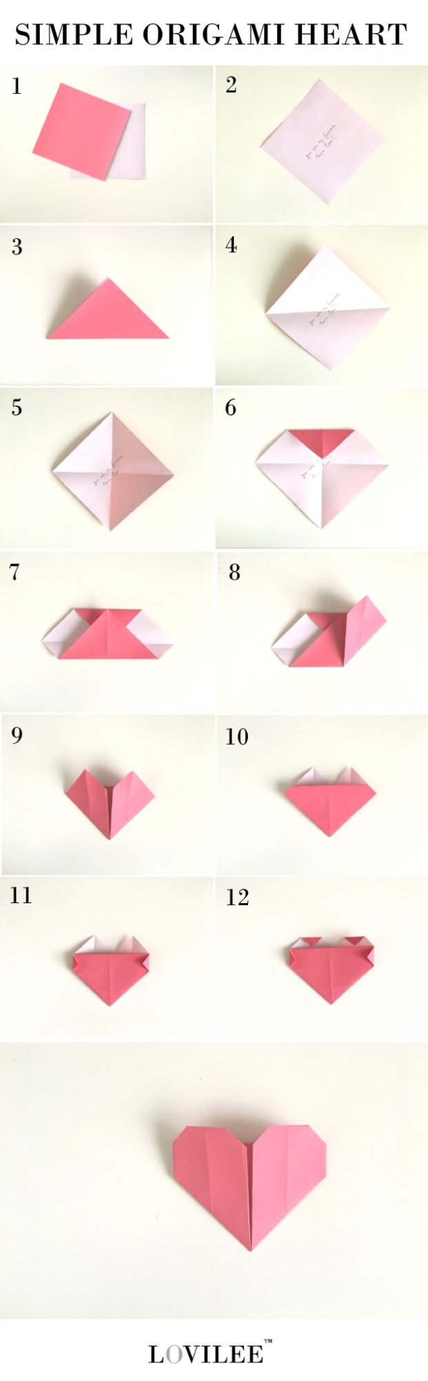 Simple Origami Instructions Simple Origami Heart Step Step Instructions Lovilee Blog
