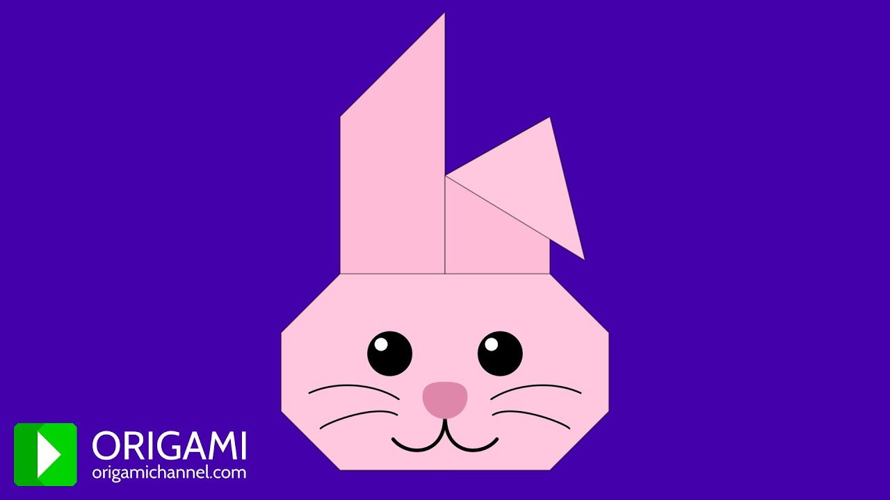 Simple Origami Rabbit How To Make An Origami Bunny Face Origami Rabbit Head Easy 3d Animated Tutorial 4k