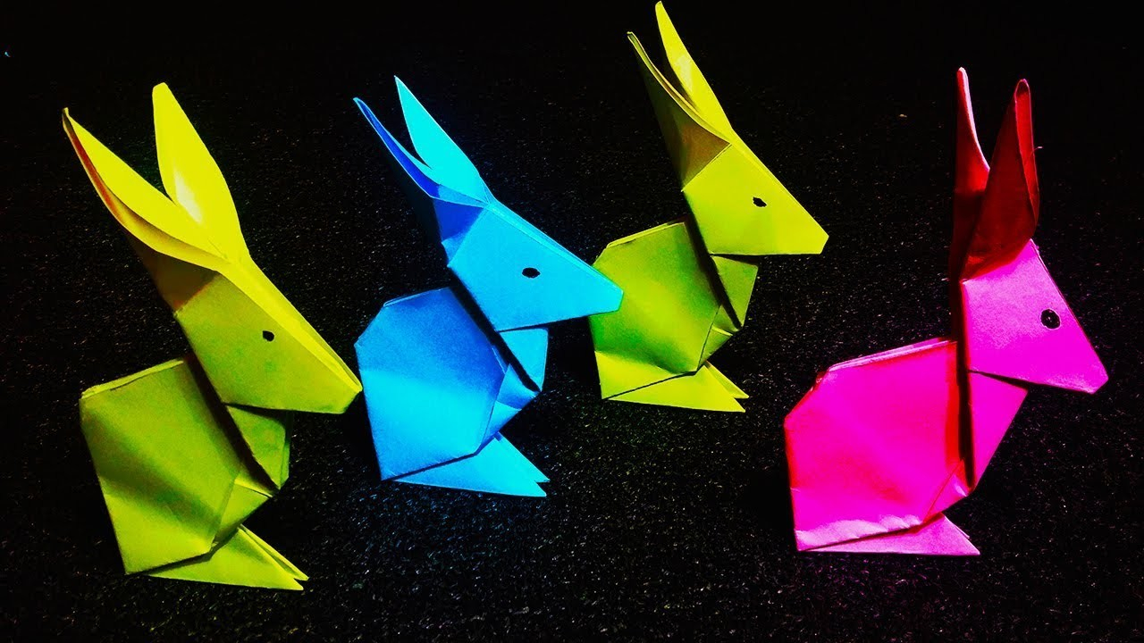 Simple Origami Rabbit How To Make An Origami Rabbit Paper Rabbit Folding Instructions