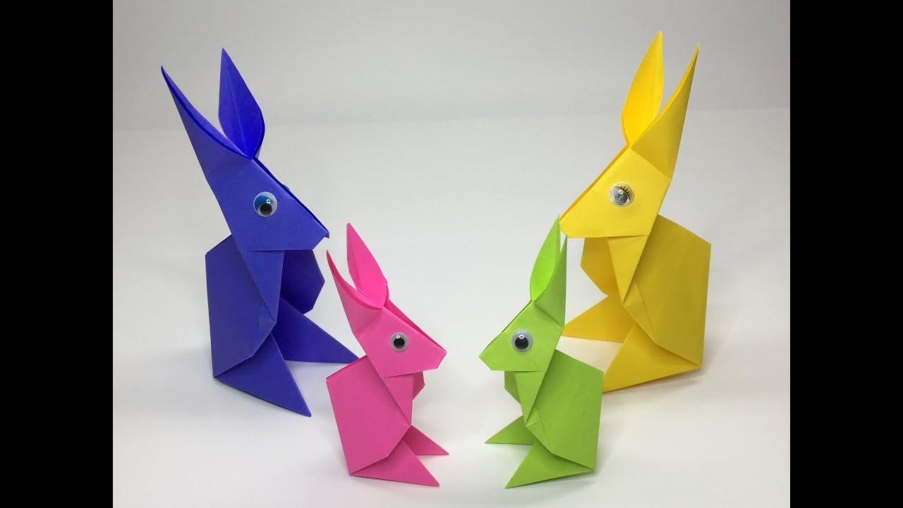 Simple Origami Rabbit Origami Rabbit 1 Easy Simple Fun A To Z Diy Origami Paper Craft