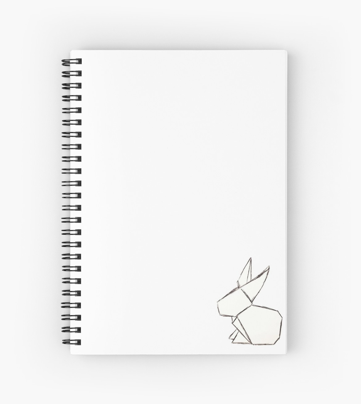 Simple Origami Rabbit Simple Origami Rabbit Spiral Notebook Auliakelinci
