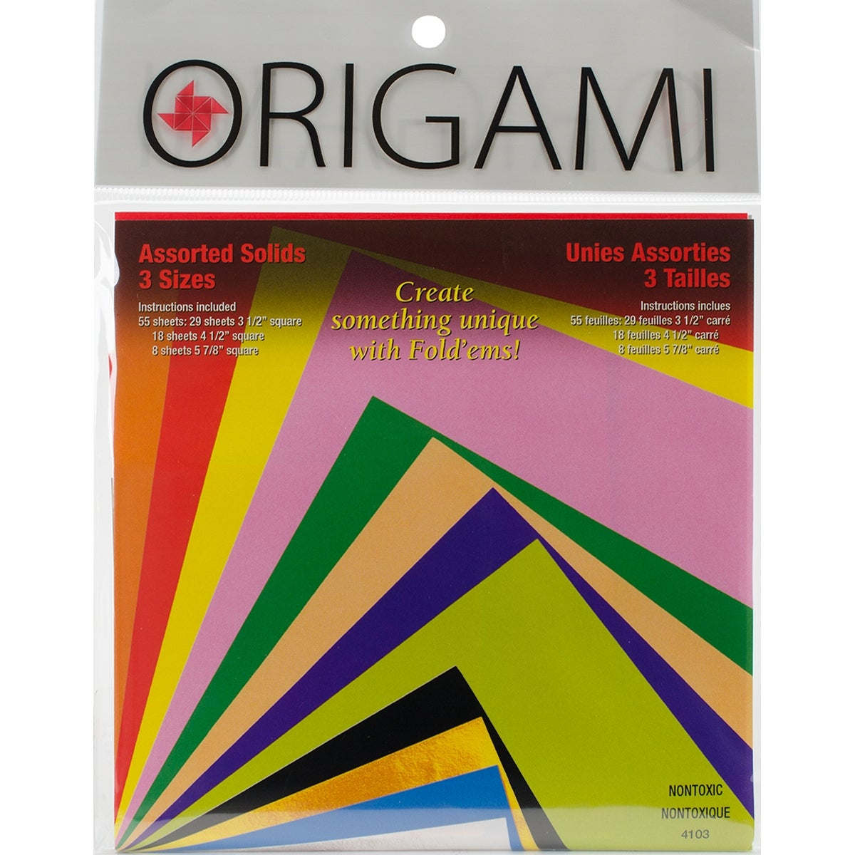 Solid Colored Origami Paper Fold Ems Solid Origami Paper 55pkg