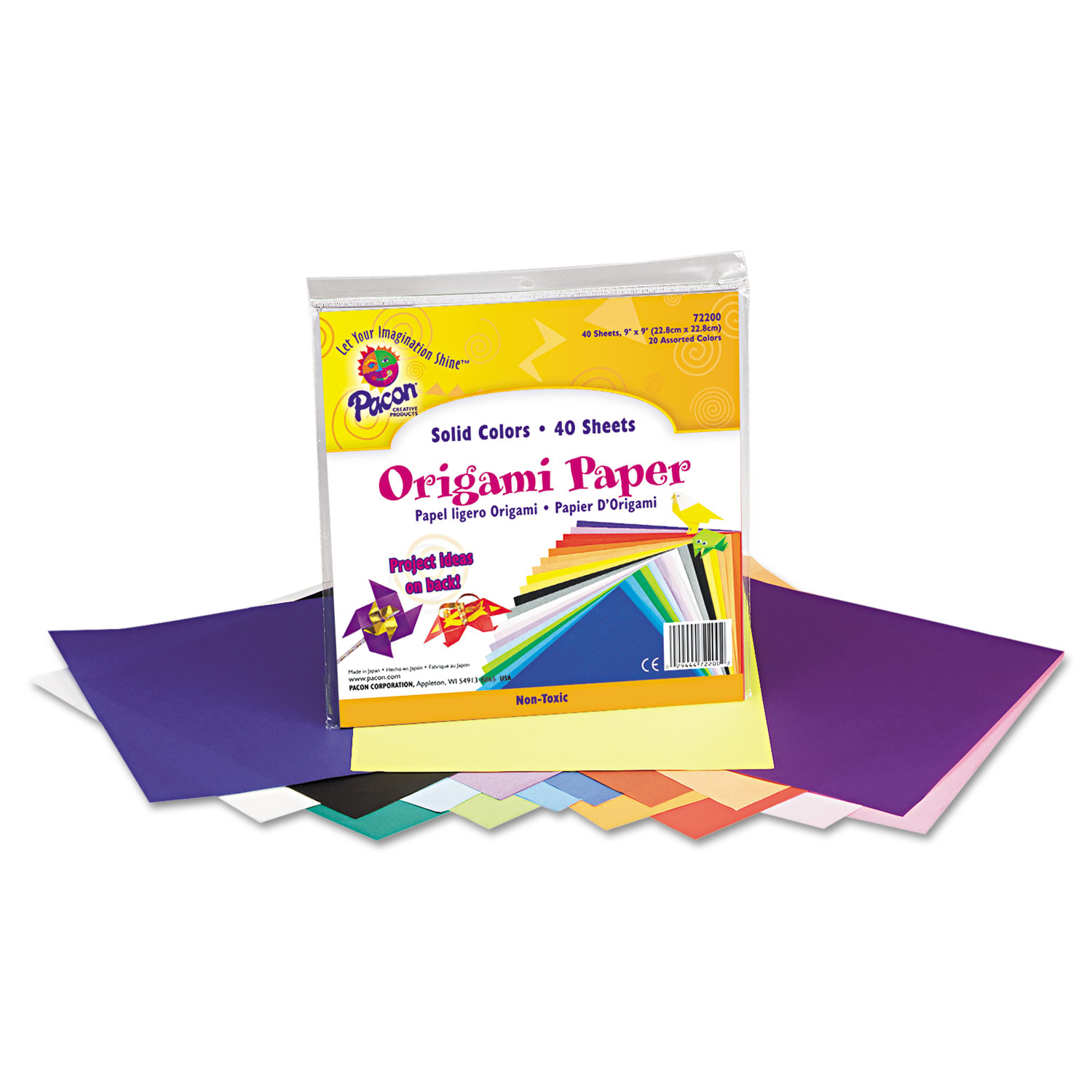 Solid Colored Origami Paper Origami Paper 30lb 9 X 9 Assorted Bright Colors 40pack