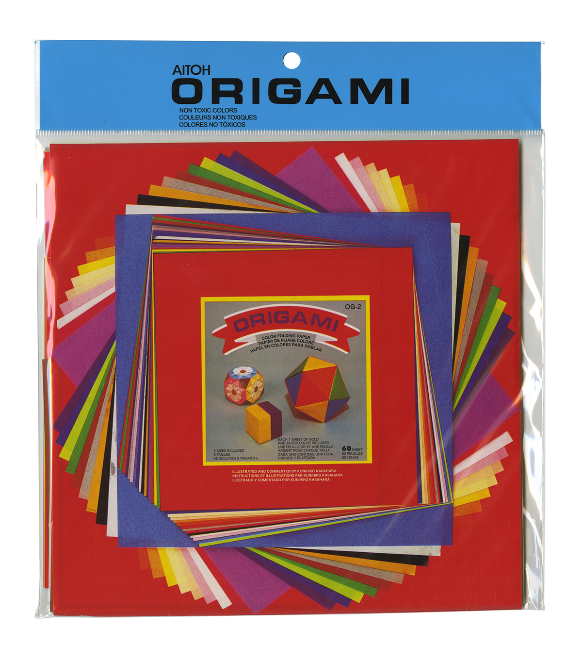 Solid Colored Origami Paper Origami Paper Set Assorted Sizes 60pkg Solid Colors