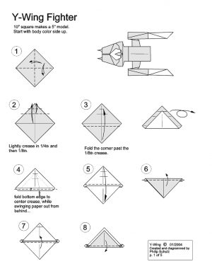 Star Wars X Wing Origami Star Wars Origami