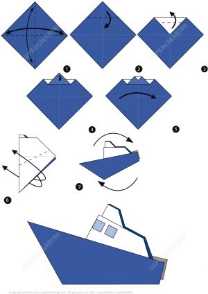Step By Step Origami Boat How To Make An Origami Boat Step Step Instructions Free