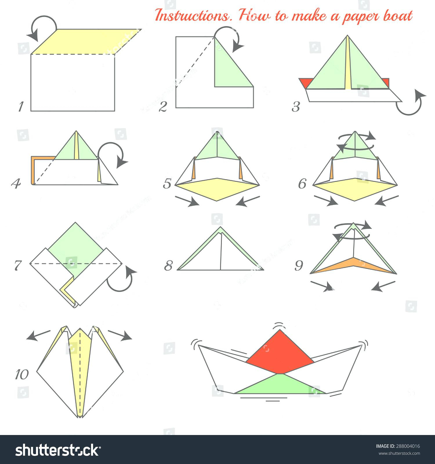 Step By Step Origami Boat How To Make Paper Boat How To Fold A Paper Boat Step Step Paper