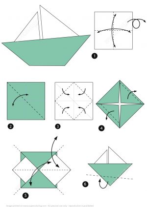 Step By Step Origami Boat Origami Little Boat Instructions Free Printable Papercraft Templates