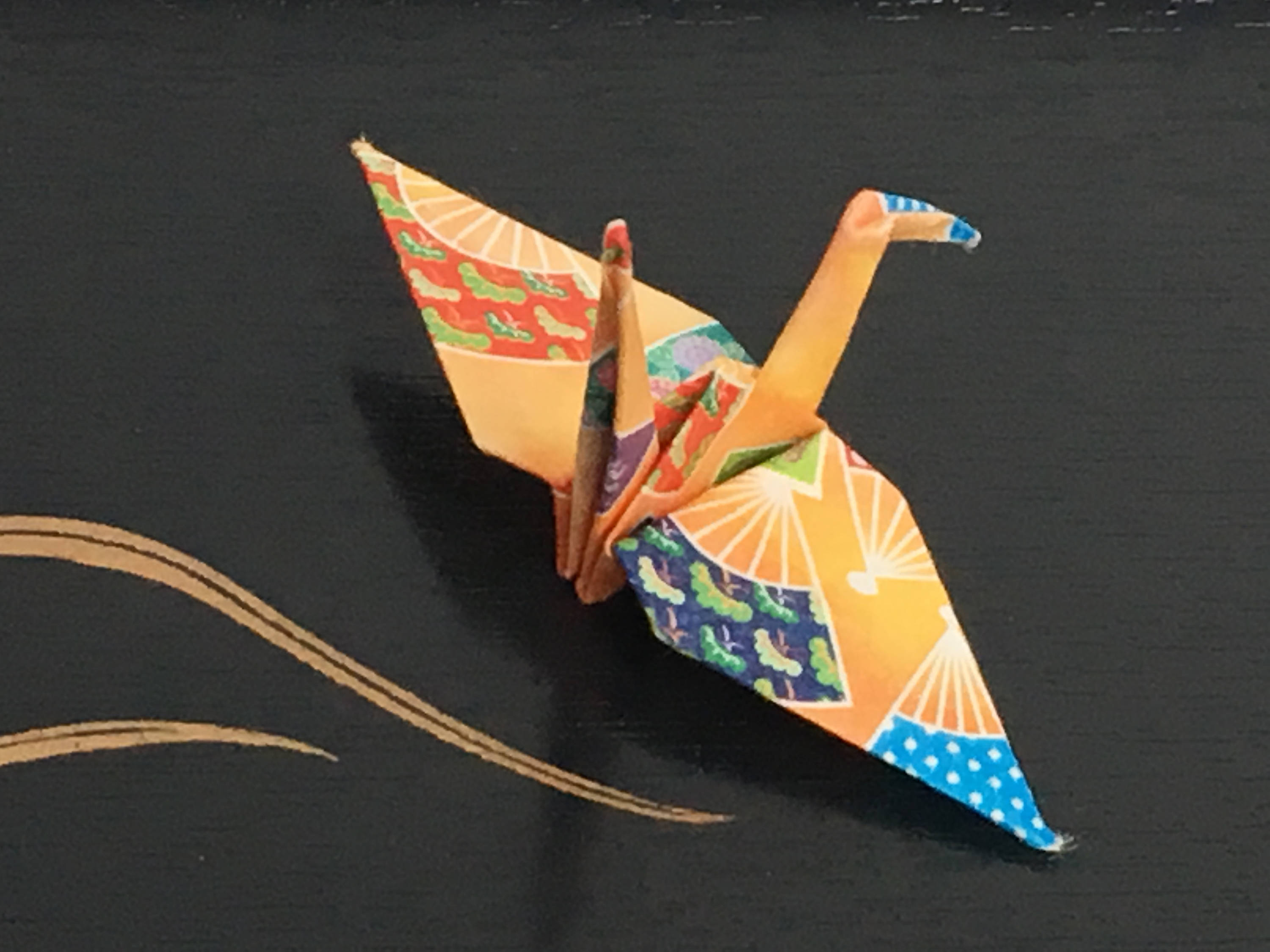 Ten Pound Note Origami Origami Paper Cranes 10 Japanese Chiyogami Paper Cranes With Japanese Fan Kimono Patterns