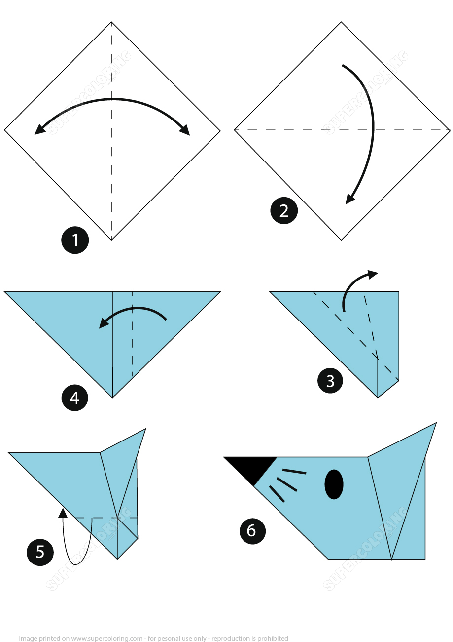 Useful Origami Instructions Origami Mouse Instructionsorigami Mouse Diagramorigami Mickey Mouse