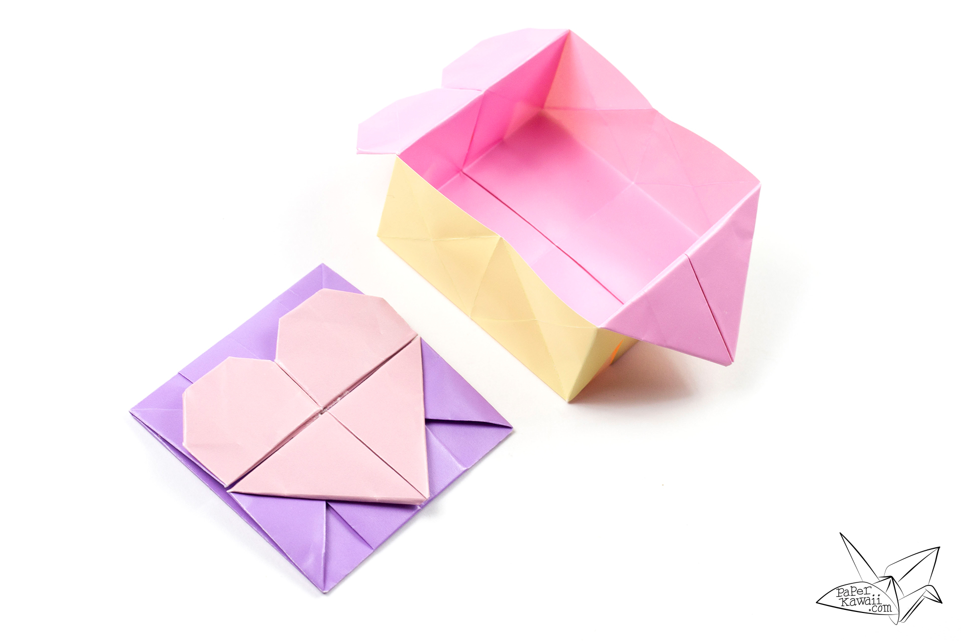 Useful Origami Instructions Origami Opening Heart Box Envelope Tutorial Paper Kawaii