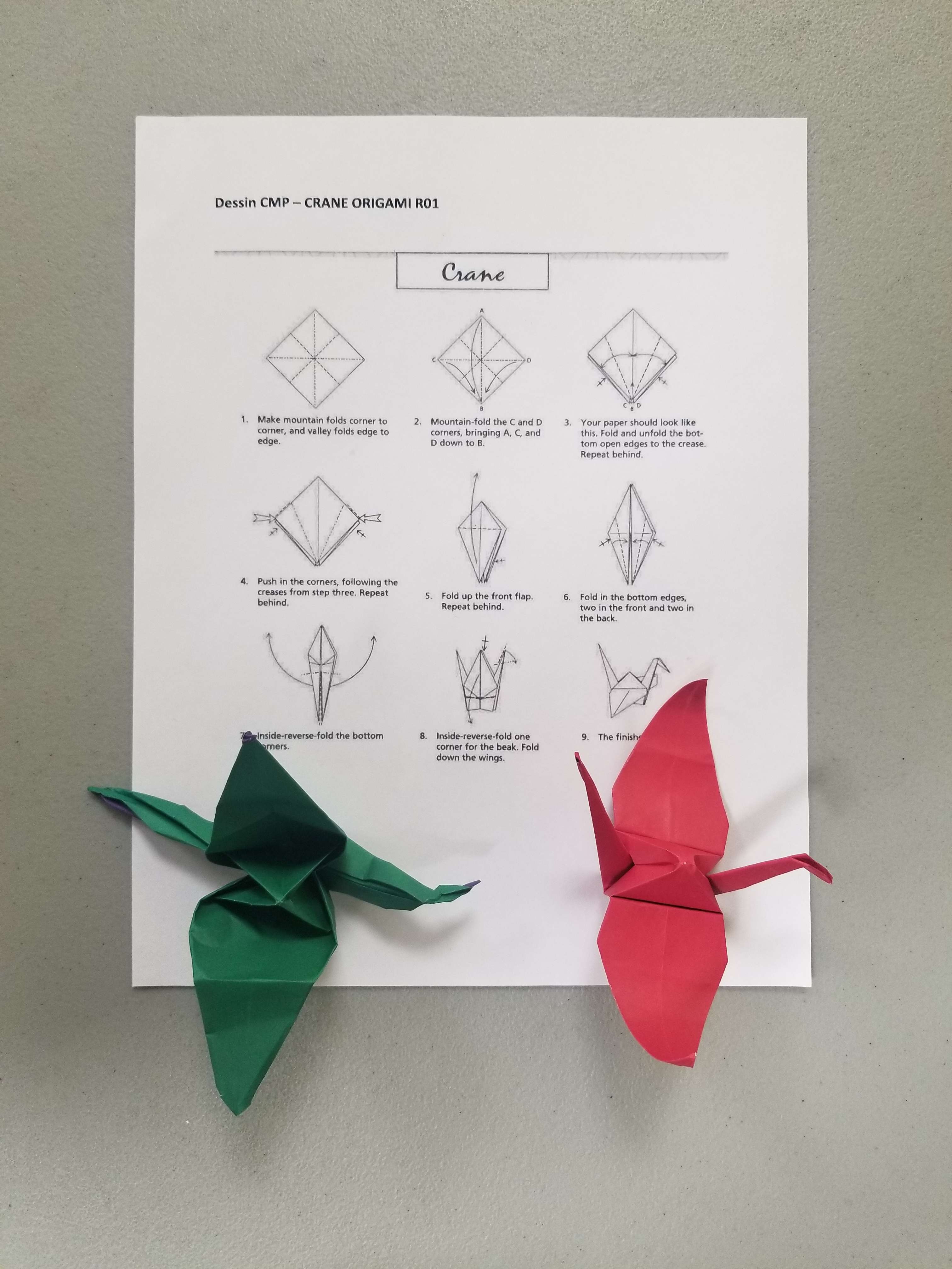 Valley Fold Origami The Origami Experiment Paper Versus Vks Work Instructions