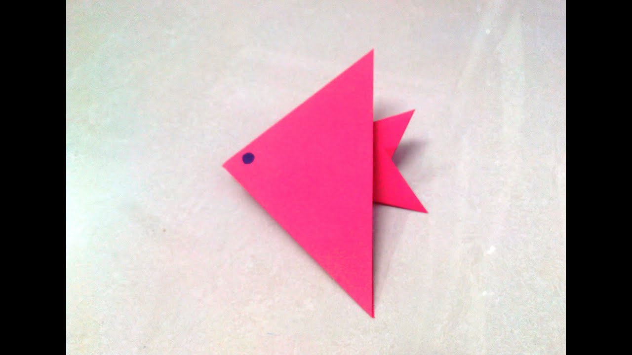 What Is Origami Paper How To Make An Origami Paper Fish 1 Origami Paper Folding Craft Videos And Tutorials